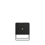 Balcão Buffet 2 Portas Dunna 90 cm - Preto c/ Dourado