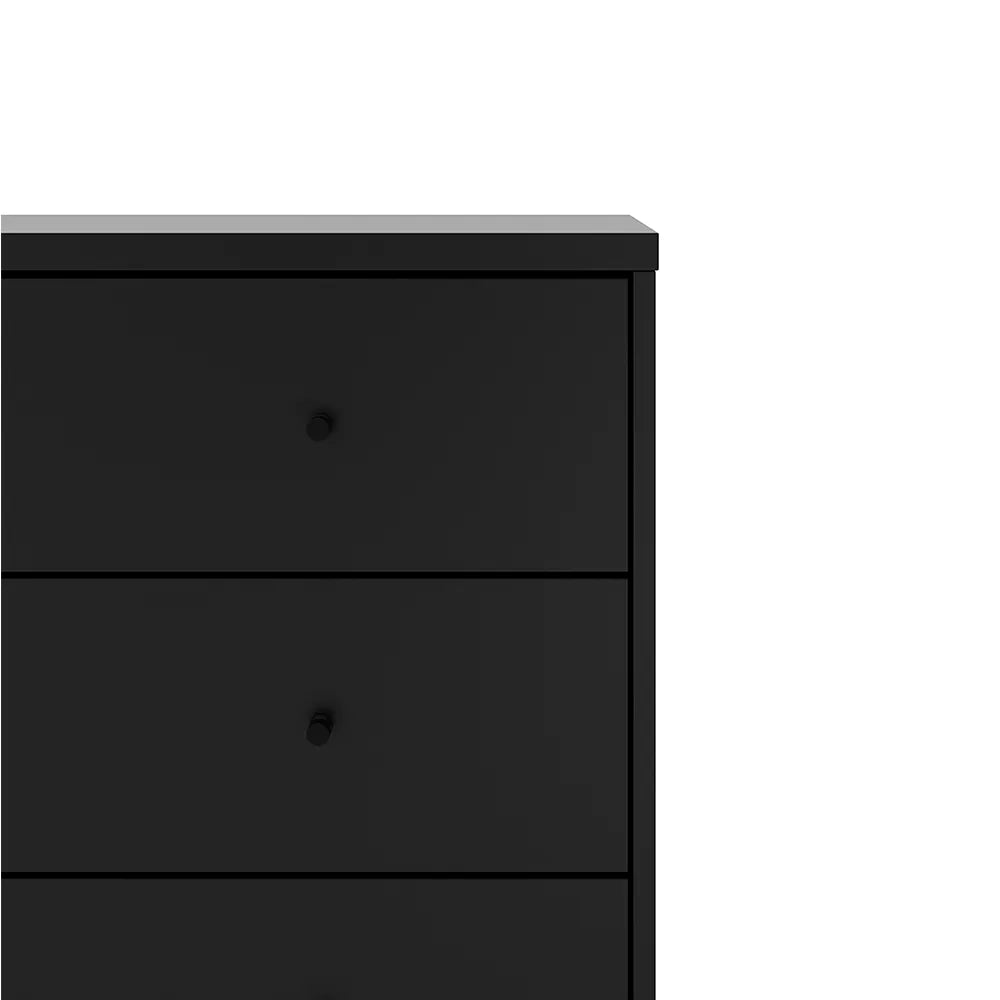 Cômoda 6 Gavetas Jasper 182 cm - Preto Fosco