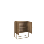 Balcão Buffet 2 Portas Dunna 90 cm - Mel c/ Dourado