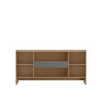 Buffet 4 Portas 1 Gaveta Amsterdã 165 cm - Natural c/ Verde