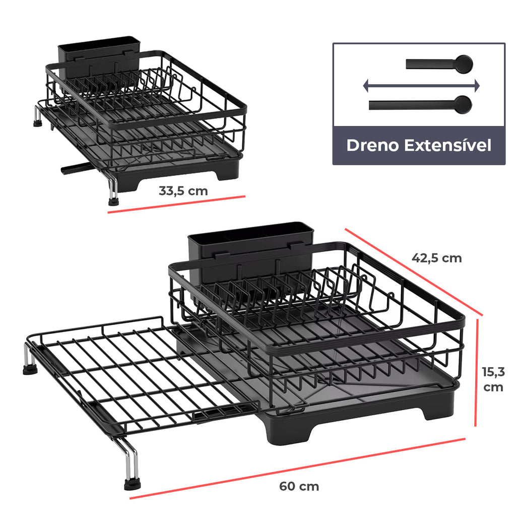 Escorredor de Louça Extensível até 60 cm