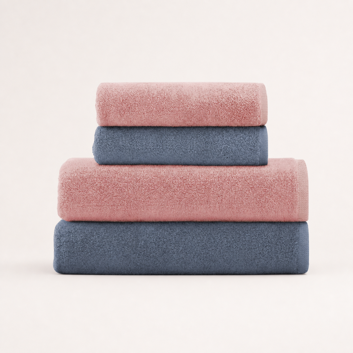 Jogo de Toalhas 4 Peças 100% Algodão Penteado