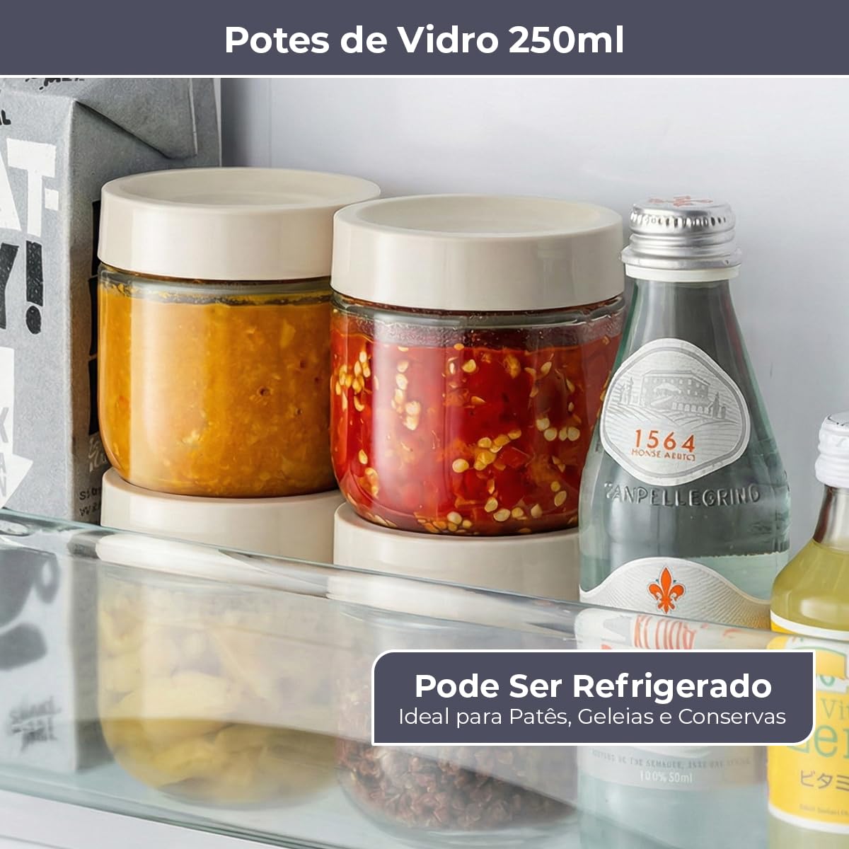 Kit 4 Potes Herméticos para Tempero