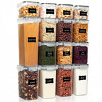 Kit 15 Potes Herméticos com Trava para Cozinha