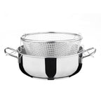 Fritadeira inox com cesto e tampa - Steel Pan