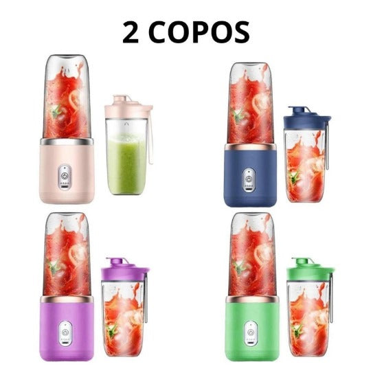 Mini Liquidificador Portátil 400ml com 6 Lâminas