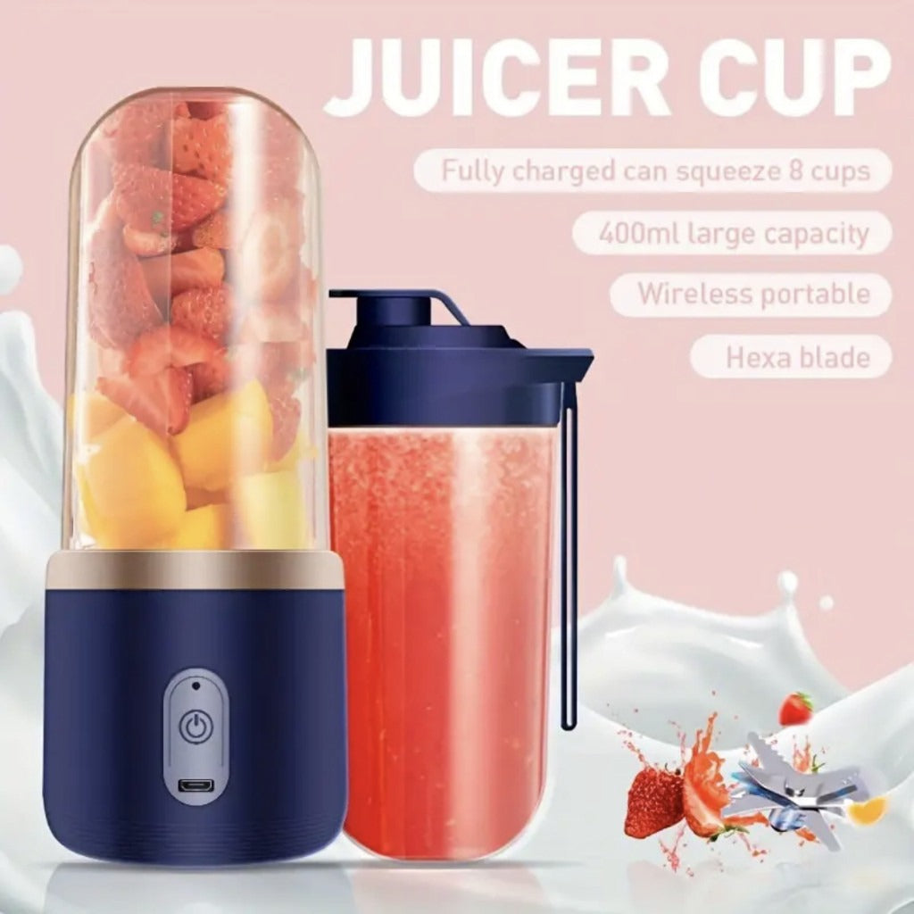 Mini Liquidificador Portátil 400ml com 6 Lâminas