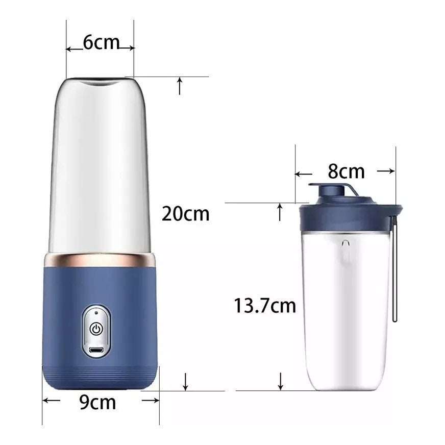 Mini Liquidificador Portátil 400ml com 6 Lâminas
